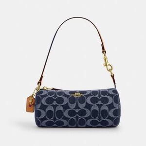 *SOLD* Coach  Nikita Barrell Signature Denim Bag CZ459